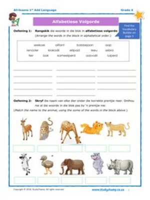 cover image of Grade 4 Afrikaans: Alfabetiese Volgorde & Leestekens